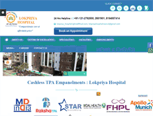 Tablet Screenshot of lokpriyahospital.com